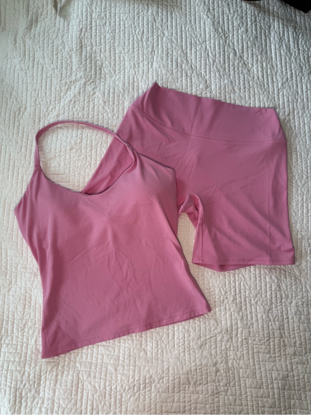 Oner Active Soft Motion Pink Halter Tank and High-Waist Short Set